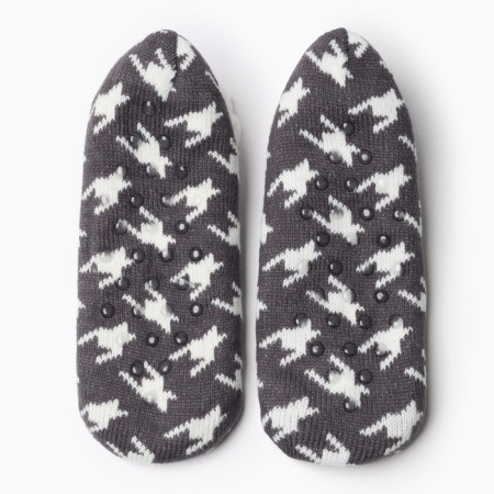 Women's socks with fur inside "Goose foot", gray color, rr 36-40-1