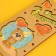 An envelope for money with a wooden element "Happy Birthday!" Bear, 16x8 cm