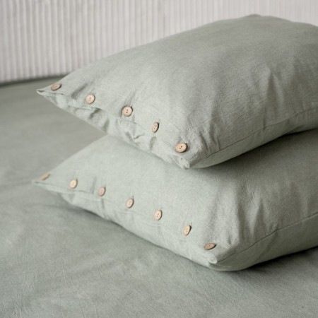 Set of pillowcase "Boyle", size 70x70 cm, green color, 2 pcs-1