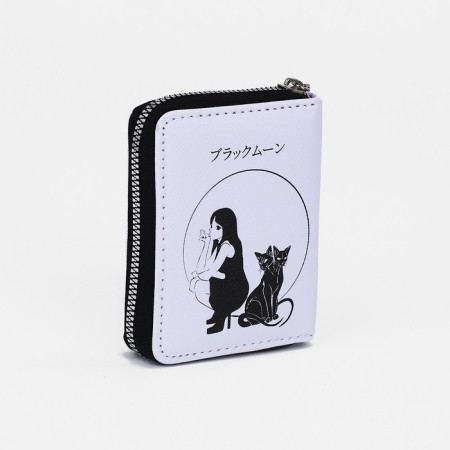 Lightning wallet, card for cards, for coins, white color-1