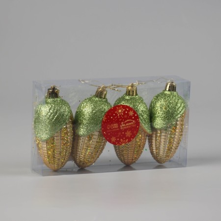 Jewelry decoration "Corn Color" (set 4 pcs) 10x4 cm, yellow-1