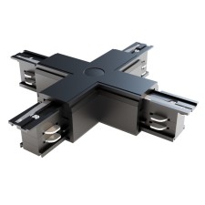 Connector X-shaped for the Technical Tracx-31b, 16.6x16.6x3.2 cm, black color black