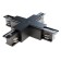 Connector X-shaped for the Technical Tracx-31b, 16.6x16.6x3.2 cm, black color black