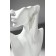 Hanging earrings with rhinestones "Eternal radiance" waterfall, white color in silver