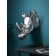 Figure "Head of the rhino", polystone, 71 cm, silver color