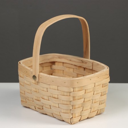 Wicker basket 20 x 16 x 10 cm, handle h = 11 cm, natural-2