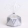 Candle "Hexagon. Marble" in a candlestick of gypsum is small, 7x3.5cm, silver