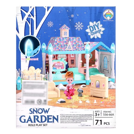 House for dolls "Fairytale life" with a doll, a pet and accessories, the light-17