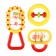 Set of rattles "Confeti", 3 pcs, color mix, crush me
