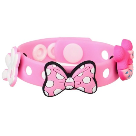 Silicone Bracelet with replaceable jibitsami, 3 Jibits included, Minnie Mouse-5