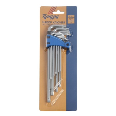 A set of tundra keys, Torx Tamper, Extradlin, CRV, TT10 - TT50, 9 pcs.-3