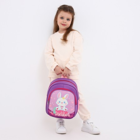 Baby backpack on lightning, 3 outer pockets, purple color
