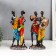 Polystone souvenir "Young couple from Africa" ​​MIX 31.5x8x16 cm