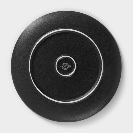 Porcelain plate Magistro line, d = 20.5 cm, black color-3