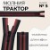 Lightning "Tractor", No. 5, detachable, automatic lock, 60 cm, red/black color