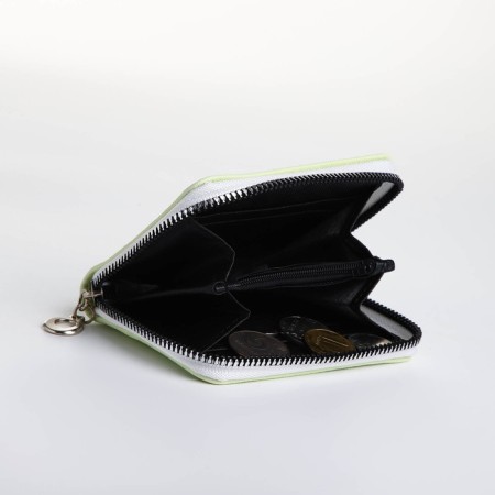 Lightning wallet, card for cards, for coins, green color-4