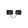Shackles with two belts and a black Pecado BDSM lining, genuine leather, black