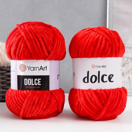 Yarn "Dolce" 100% micropoliester 120m/100g (748 red)