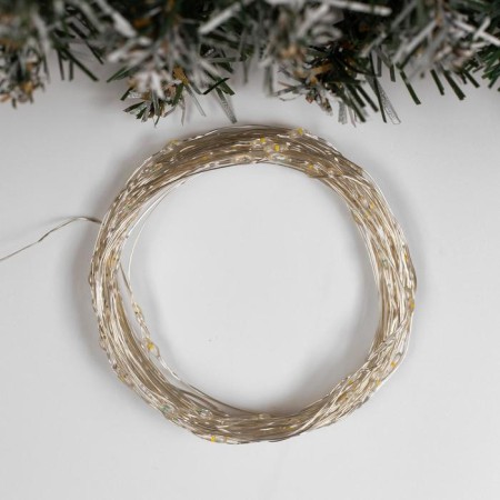 Garland "thread" 10 m Rosa, IP20, silver thread, 100 LED, glow warm white, 12 V-1