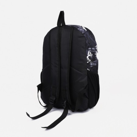 School backpack from lightning textiles, external pocket, gray/black color-3