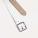 Women's belt, width 3.5 cm, screw, buckle metal, white color
