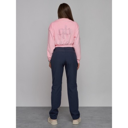 Sports female trousers, size 48, blue color-5