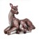 Garden figure "Deer with a deer" of gypsum good souvenirs, 39 cm, medium, brown