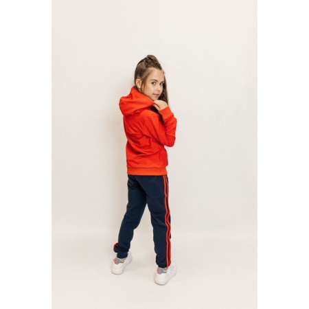 Sports suit for girls ise, height 122-128 cm, red color, blue-8