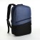 City backpack with USB from textiles with lightning, 2 pockets, black/blue color
