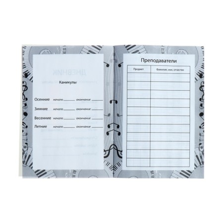 Diary for the Music School "Guitar Strings", a soft cover, 48 sheets-4