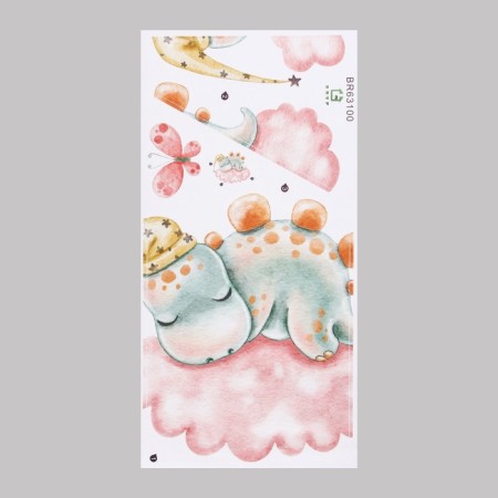 Sticker Plastic Interior Color "Baby-Stegozavr on the Cloud" 30x60 cm