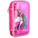 Penal frame with metallic effect, 2 sections, 125x205x40 mm, laminated cardboard, Minnie Mouse and unicorn