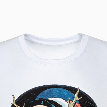 Women's New Year's T -shirt Merry Christmas, white color, size 48-8