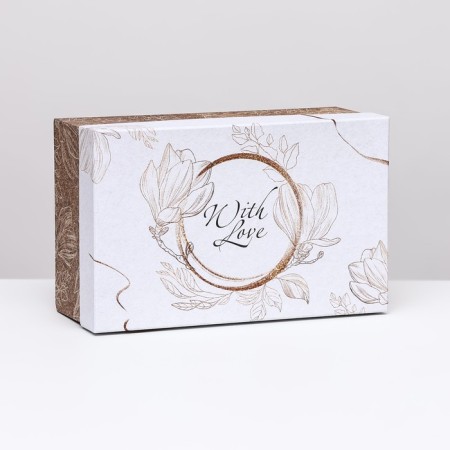 Gift box "with love", rectangular, 27 x 17 x 11 cm