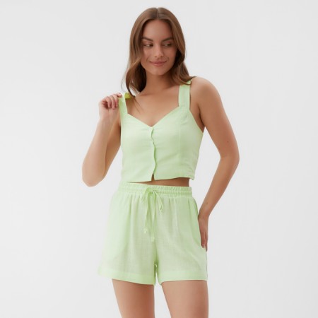Female pajamas (top and shorts) KAFTAN Lime Series R. 48-50