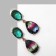 Earrings with rhinestones "Cleo" drops, colored in gold