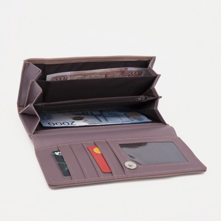 Women's wallet on magnet, pink color-3