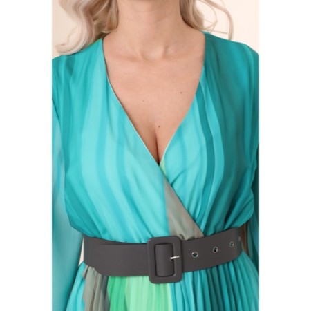 Women's dress, size 46, green color-11