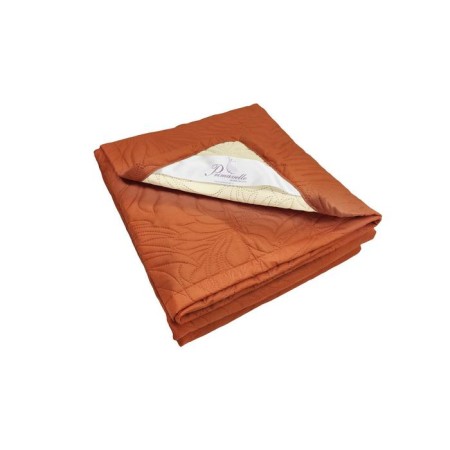 ARTI bedspread, size 140x200 cm, Terracotta color-1