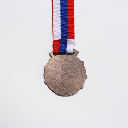 Медаль призовая 188, d= 5 см. 3 место. Цвет бронза. С лентой-4