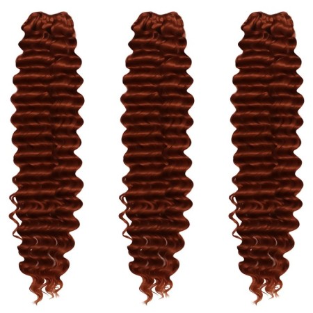 Hollywood Africolocons, 60 cm, 270 gr, chestnut color HKB13 (Catherine)-1