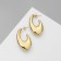 Earrings Metal "Abstraction" Hook Mach, Color Gold