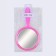 A mirror with a handle, bilateral, with an increase, D mirror surface 12.5 cm, pink color