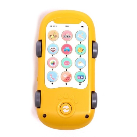 Musical toy "Crocodile Tosha", sound, light, yellow color-2