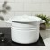 Cylindrical pan, 8 l, induction, white color