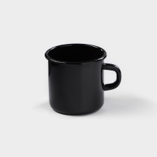 Enameled mug, 400 ml, black color