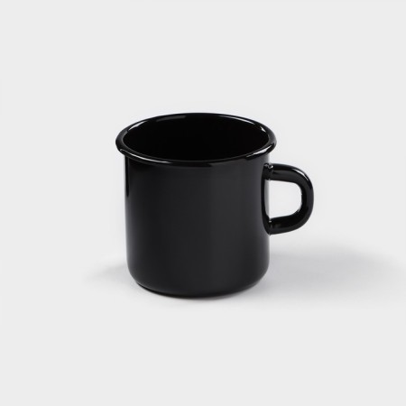 Enameled mug, 400 ml, black color