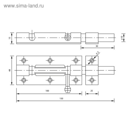 Devilment door tundra Zd 005, 100 mm, galvanized, 1 pc.-3