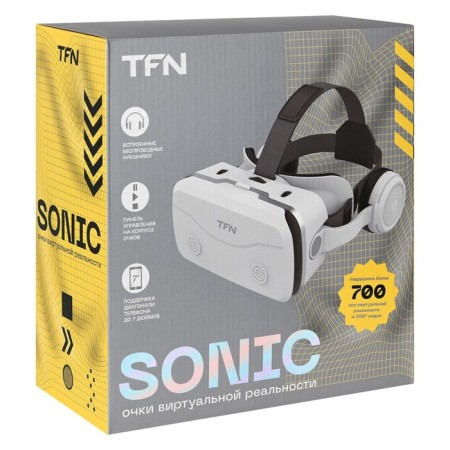 3D virtual reality glasses TFN Sonic, smartphones up to 7 ", 350 mAh, wireless, white-4