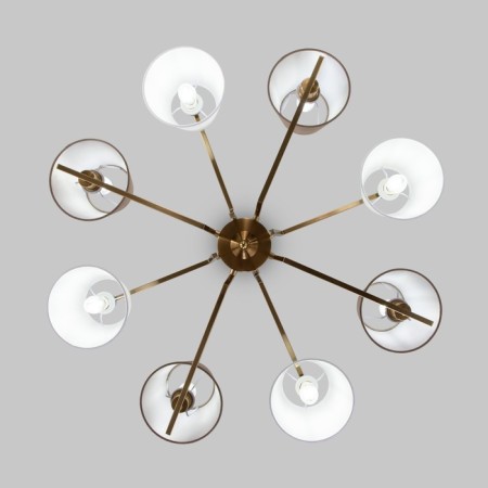Ceiling Lamp EUROSVET OZARK 60149/8, E14, 8x40W, 770x770x480 mm, brass color-2